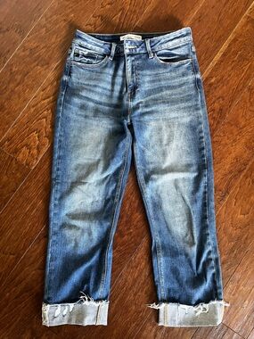 KanCan Faded Light Blue Ankle Skinny Jeans